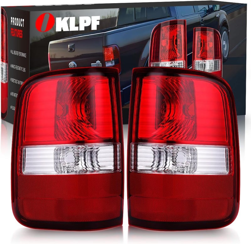 OKLPF Rear Brake Tail Light Compatible With 2004 2005 2006 2007 2008 Ford F150 F-150 Replacement Red Taillight Assembly,Includes a Luxurious Box,Driver and Passenger Side - Image 1